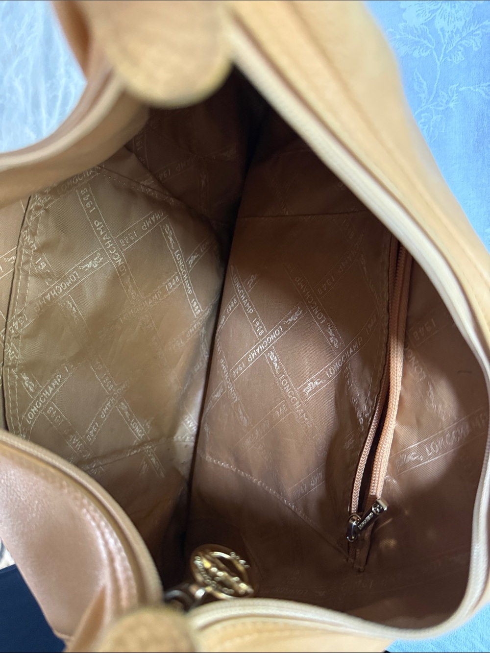 Longchamp Leather Quadruple Strap Vintage VTG Ring Slim Hobo Bag Purse Handbag - Picture 5 of 9
